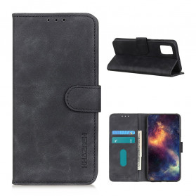 Housse Moto G9 Plus Effet Cuir Vintage KHAZNEH