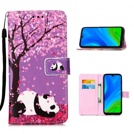 Housse Huawei P Smart 2020 Panda Rêveur à Lanière Housse Huawei P Smart 2020 Panda Rêveur à Lanière