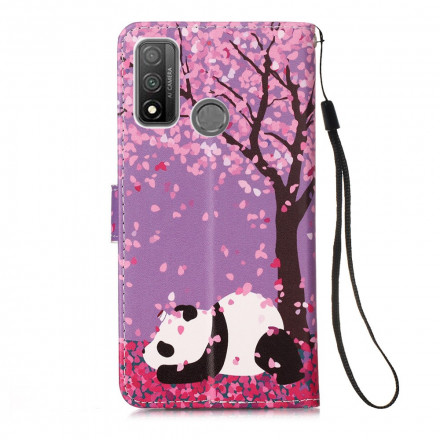 Housse Huawei P Smart 2020 Panda Rêveur à Lanière