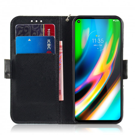 Housse Moto G9 Plus Animaux Safari à Lanière Housse Moto G9 Plus Animaux Safari à Lanière