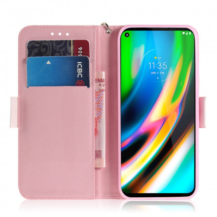Housse Moto G9 Plus Amis Chats à Lanière Housse Moto G9 Plus Amis Chats à Lanière