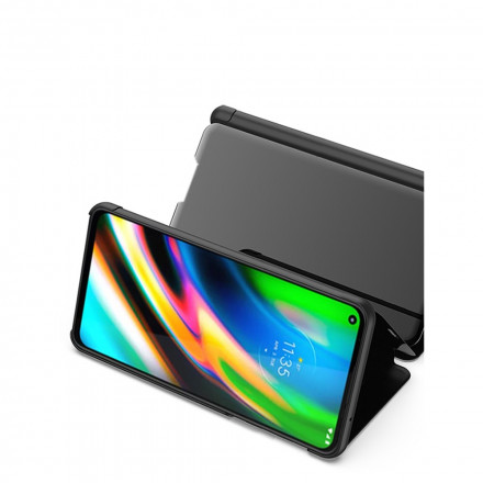 View Cover Moto G9 Plus Miroir et Simili Cuir