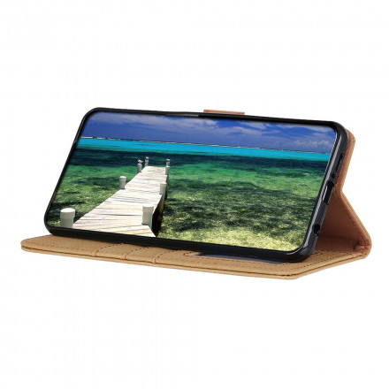Housse Samsung Galaxy A22 4G Simili Cuir Fendu Rétro KHAZNEH Housse Samsung Galaxy A22 4G Simili Cuir Fendu Rétro KHAZNEH