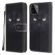 Housse Samsung Galaxy A22 5G Yeux de Chat Noir à Lanière Housse Samsung Galaxy A22 5G Yeux de Chat Noir à Lanière