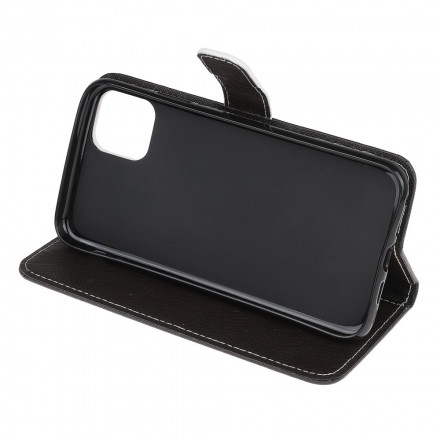 Housse Samsung Galaxy A22 5G Yeux de Chat Noir à Lanière Housse Samsung Galaxy A22 5G Yeux de Chat Noir à Lanière