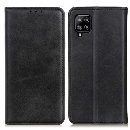 Flip Cover Samsung Galaxy A22 4G Cuir Fendu Véritable Flip Cover Samsung Galaxy A22 4G Cuir Fendu Véritable