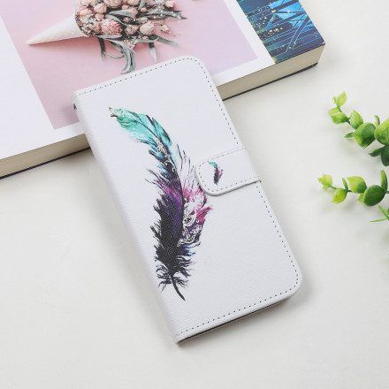 Housse Samsung Galaxy A22 5G Plume à Lanière Housse Samsung Galaxy A22 5G Plume à Lanière