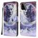 Housse Samsung Galaxy A22 5G Loup en Hiver avec Lanière Housse Samsung Galaxy A22 5G Loup en Hiver avec Lanière
