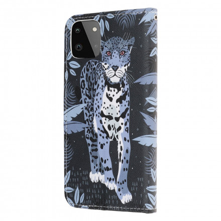 Housse Samsung Galaxy A22 5G Léopard à Lanière Housse Samsung Galaxy A22 5G Léopard à Lanière