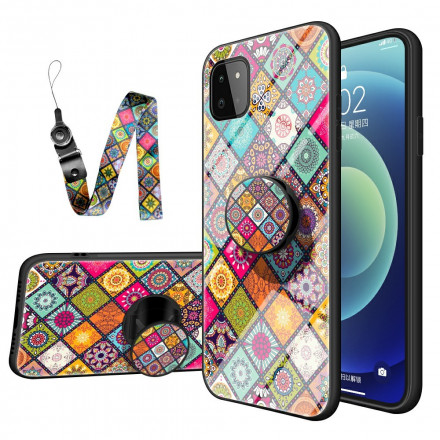 Coque Samsung Galaxy A22 5G Support Magnétique Patchwork Coque Samsung Galaxy A22 5G Support Magnétique Patchwork