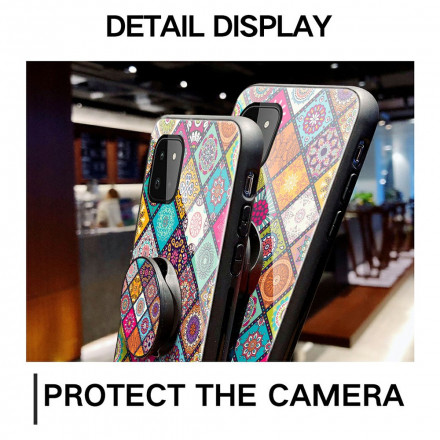 Coque Samsung Galaxy A22 5G Support Magnétique Patchwork Coque Samsung Galaxy A22 5G Support Magnétique Patchwork
