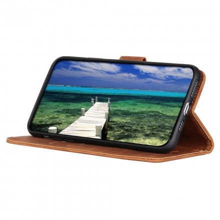 Housse Samsung Galaxy A22 4G Effet Cuir Mate Vintage KHAZNEH Housse Samsung Galaxy A22 4G Effet Cuir Mate Vintage KHAZNEH