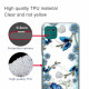 Coque Samsung Galaxy A22 5G Transparente Papillons et Fleurs Rétros