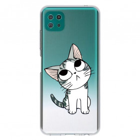 Coque Samsung Galaxy A22 5G Chat Curieux
