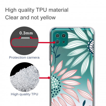 Coque Samsung Galaxy A22 5G Transparente Une Fleur