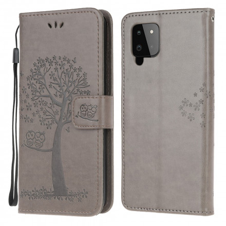 Housse Samsung Galaxy A22 4G Arbre et Hiboux à Lanière Housse Samsung Galaxy A22 4G Arbre et Hiboux à Lanière