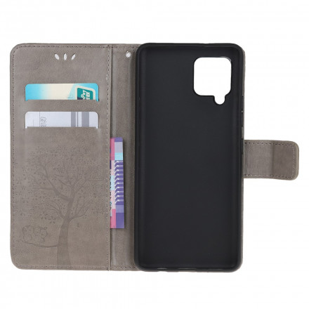 Housse Samsung Galaxy A22 4G Arbre et Hiboux à Lanière Housse Samsung Galaxy A22 4G Arbre et Hiboux à Lanière