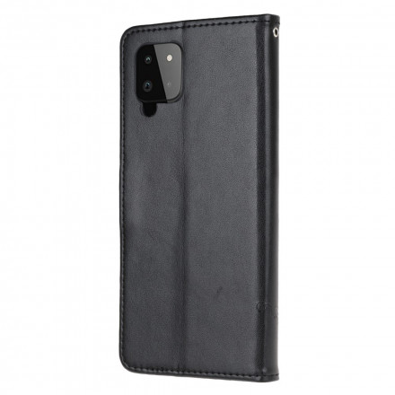 Housse Samsung Galaxy A22 4G Papillons Et Fleurs À Lanière Housse Samsung Galaxy A22 4G Papillons Et Fleurs À Lanière