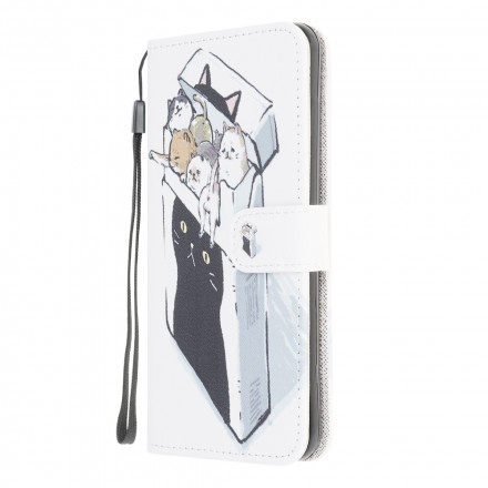 Housse Samsung Galaxy A22 4G Livraison Chats à Lanière Housse Samsung Galaxy A22 4G Livraison Chats à Lanière
