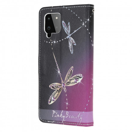 Housse Samsung Galaxy A22 4G Libellules à Lanière Housse Samsung Galaxy A22 4G Libellules à Lanière