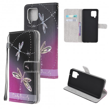 Housse Samsung Galaxy A22 4G Libellules à Lanière Housse Samsung Galaxy A22 4G Libellules à Lanière
