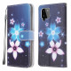 Housse Samsung Galaxy A22 4G Fleurs Lunaires à Lanière Housse Samsung Galaxy A22 4G Fleurs Lunaires à Lanière