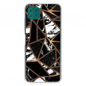 Coque Samsung Galaxy A22 5G Marbre Géométrique