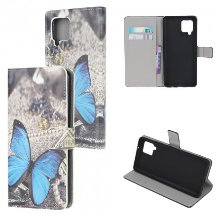 Housse Samsung Galaxy A22 4G Papillon Prestige Bleu Housse Samsung Galaxy A22 4G Papillon Prestige Bleu