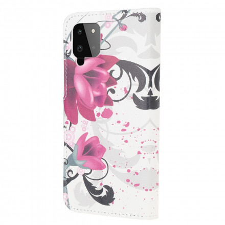 Housse Samsung Galaxy A22 4G Tropical Flowers Housse Samsung Galaxy A22 4G Tropical Flowers