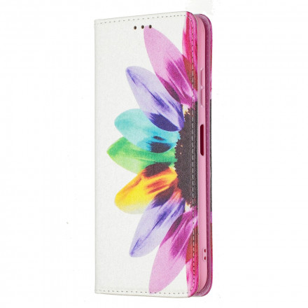Flip Cover Samsung Galaxy A22 5G Fleur Aquarelle Flip Cover Samsung Galaxy A22 5G Fleur Aquarelle
