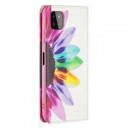 Flip Cover Samsung Galaxy A22 5G Fleur Aquarelle