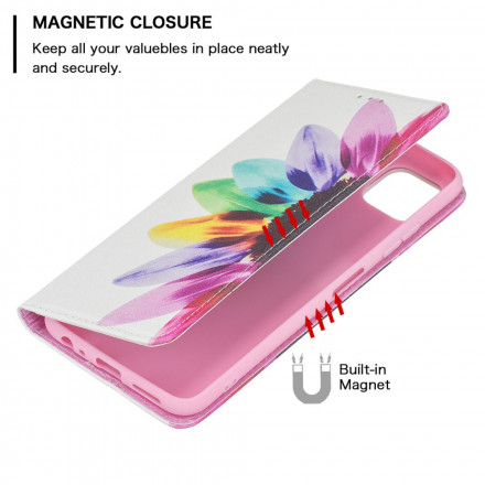 Flip Cover Samsung Galaxy A22 5G Fleur Aquarelle Flip Cover Samsung Galaxy A22 5G Fleur Aquarelle