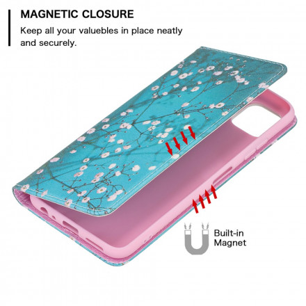 Flip Cover Samsung Galaxy A22 5G Branches Fleuries Flip Cover Samsung Galaxy A22 5G Branches Fleuries