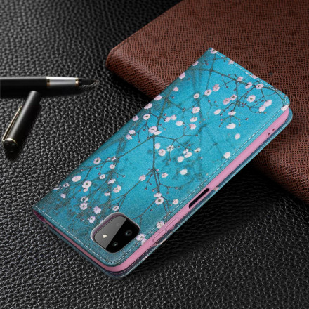 Flip Cover Samsung Galaxy A22 5G Branches Fleuries Flip Cover Samsung Galaxy A22 5G Branches Fleuries