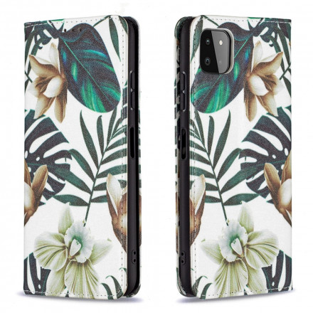 Flip Cover Samsung Galaxy A22 5G Feuilles Flip Cover Samsung Galaxy A22 5G Feuilles