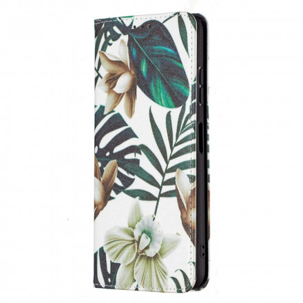 Flip Cover Samsung Galaxy A22 5G Feuilles Flip Cover Samsung Galaxy A22 5G Feuilles