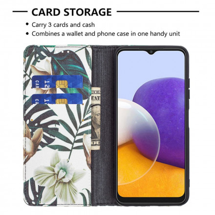 Flip Cover Samsung Galaxy A22 5G Feuilles Flip Cover Samsung Galaxy A22 5G Feuilles