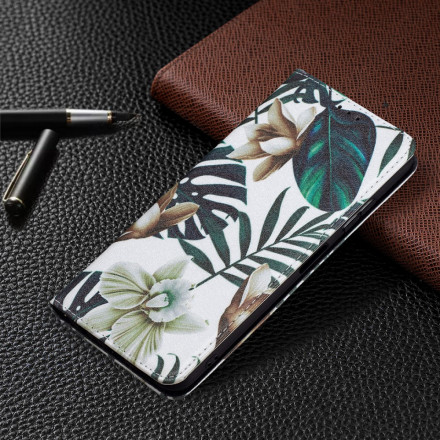 Flip Cover Samsung Galaxy A22 5G Feuilles Flip Cover Samsung Galaxy A22 5G Feuilles
