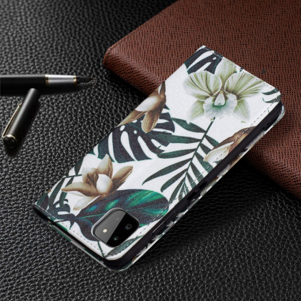 Flip Cover Samsung Galaxy A22 5G Feuilles Flip Cover Samsung Galaxy A22 5G Feuilles