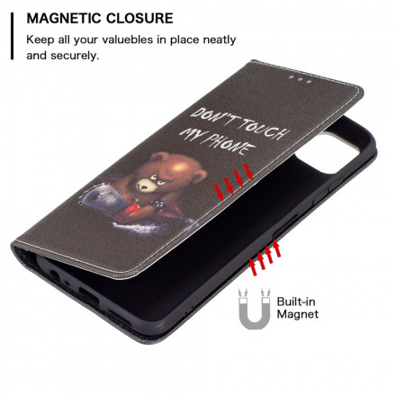 Flip Cover Samsung Galaxy A22 5G Ours Dangereux Flip Cover Samsung Galaxy A22 5G Ours Dangereux