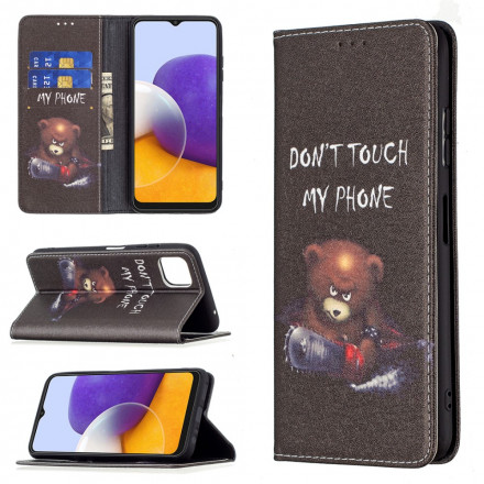 Flip Cover Samsung Galaxy A22 5G Ours Dangereux Flip Cover Samsung Galaxy A22 5G Ours Dangereux