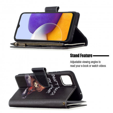 Housse Samsung Galaxy A22 5G Poche Zippée Ours Housse Samsung Galaxy A22 5G Poche Zippée Ours