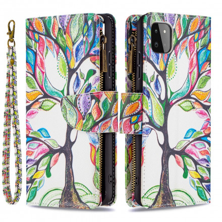 Housse Samsung Galaxy A22 5G Poche Zippée Arbre Housse Samsung Galaxy A22 5G Poche Zippée Arbre
