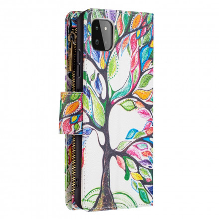 Housse Samsung Galaxy A22 5G Poche Zippée Arbre Housse Samsung Galaxy A22 5G Poche Zippée Arbre