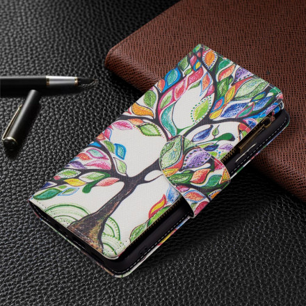 Housse Samsung Galaxy A22 5G Poche Zippée Arbre Housse Samsung Galaxy A22 5G Poche Zippée Arbre