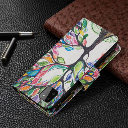 Housse Samsung Galaxy A22 5G Poche Zippée Arbre Housse Samsung Galaxy A22 5G Poche Zippée Arbre
