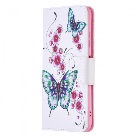 Housse Samsung Galaxy A22 5G Papillons Aquarelle