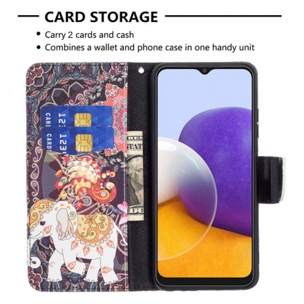 Housse Samsung Galaxy A22 5G Éléphant Indien Housse Samsung Galaxy A22 5G Éléphant Indien