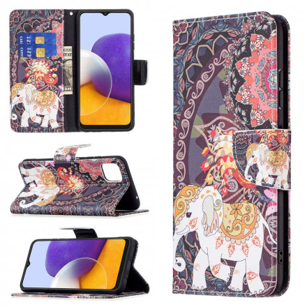 Housse Samsung Galaxy A22 5G Éléphant Indien Housse Samsung Galaxy A22 5G Éléphant Indien