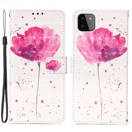 Housse Samsung Galaxy A22 5G Coquelicot Aquarelle